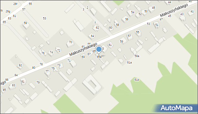 Zawady, Makuszyńskiego Kornela, 65a, mapa Zawady