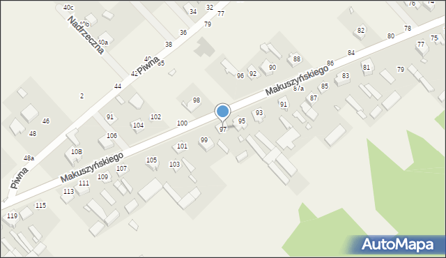 Zawady, Makuszyńskiego Kornela, 97, mapa Zawady