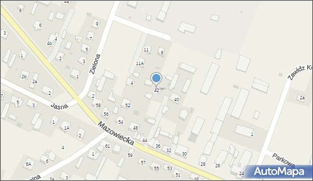 Zawidz Kościelny, Mazowiecka, 42, mapa Zawidz Kościelny