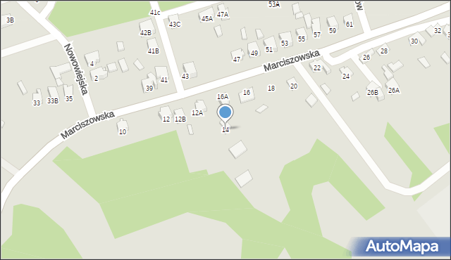 Zawiercie, Marciszowska, 14, mapa Zawiercie