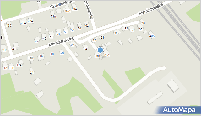 Zawiercie, Marciszowska, 26c, mapa Zawiercie