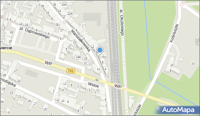 Zawiercie, Marszałkowska, 8, mapa Zawiercie
