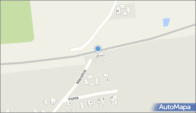 Zbąszyń, Marcińca, 8, mapa Zbąszyń