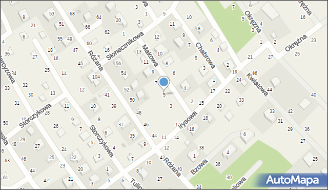 Zbychowo, Makowa, 5, mapa Zbychowo