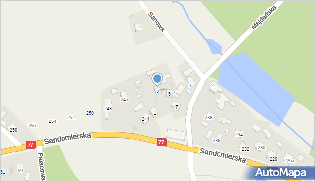 Zbydniów, Majdańska, 3, mapa Zbydniów