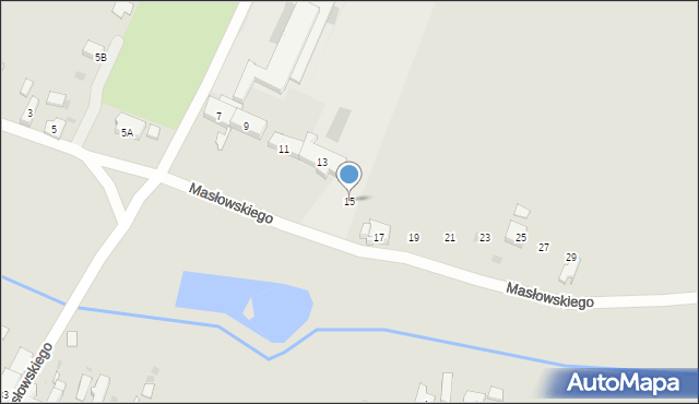 Zduny, Masłowskiego, 15, mapa Zduny