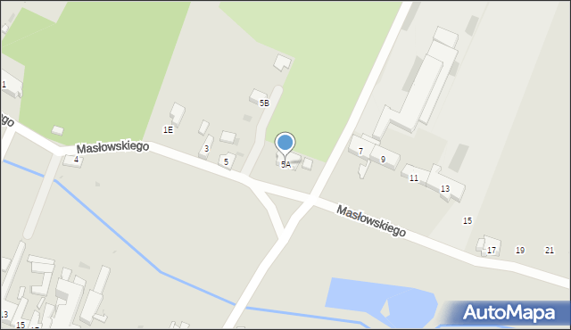 Zduny, Masłowskiego, 5A, mapa Zduny