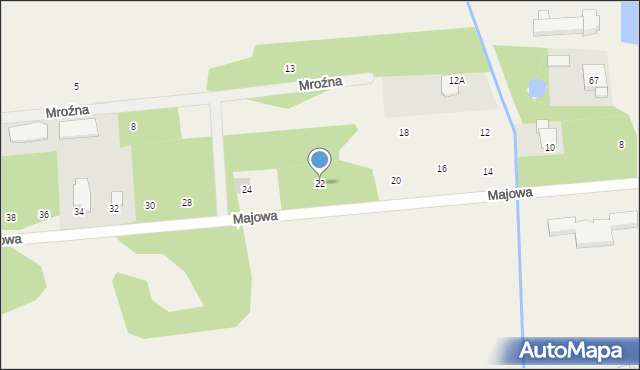 Żelechów, Majowa, 22, mapa Żelechów