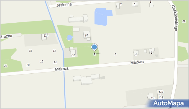 Żelechów, Majowa, 8, mapa Żelechów