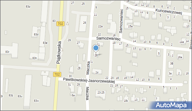 Zgierz, Maczka Stanisława, gen., 19, mapa Zgierz