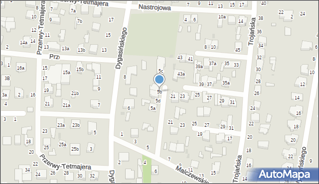 Zgierz, Malczewskiego Jacka, 5b, mapa Zgierz