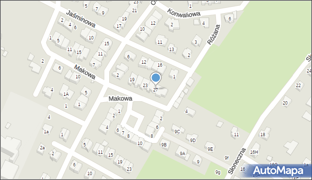 Zgorzelec, Makowa, 27, mapa Zgorzelec