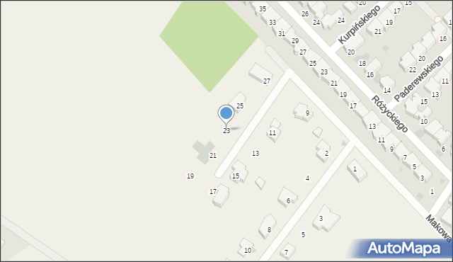 Zieleniewo, Makowa, 23, mapa Zieleniewo