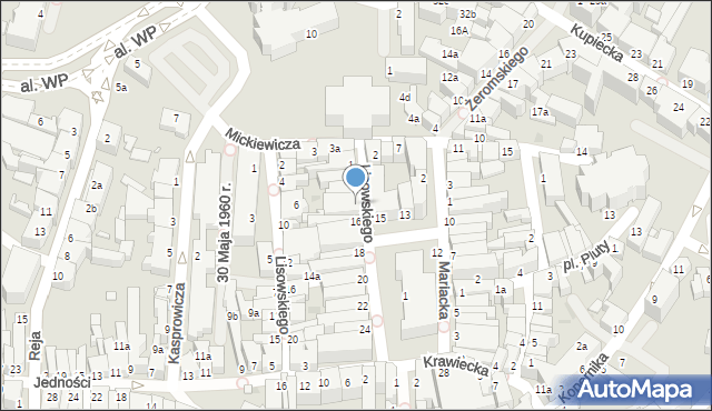 Zielona Góra, Mariacka, 7, mapa Zielona Góra