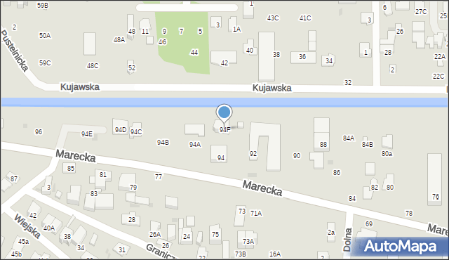 Zielonka, Marecka, 94F, mapa Zielonka