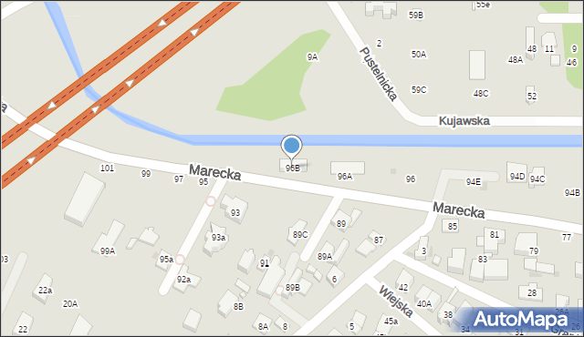 Zielonka, Marecka, 96B, mapa Zielonka