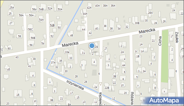 Zielonka, Mazowiecka, 2A, mapa Zielonka