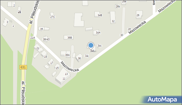 Zielonka, Mazowiecka, 34g, mapa Zielonka