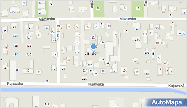 Zielonka, Mazurska, 25C, mapa Zielonka