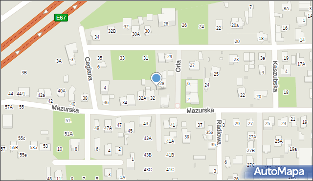 Zielonka, Mazurska, 30, mapa Zielonka