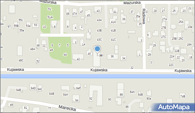 Zielonka, Mazurska, 43D, mapa Zielonka