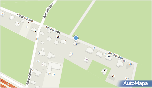 Zielonka, Maślakowa, 4, mapa Zielonka