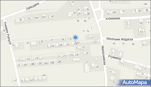 Zielonki, Marszowiecka, 11a, mapa Zielonki