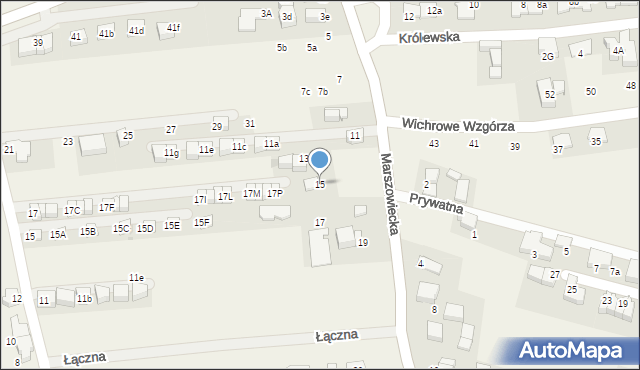 Zielonki, Marszowiecka, 15, mapa Zielonki