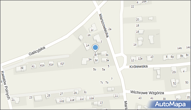 Zielonki, Marszowiecka, 3c, mapa Zielonki