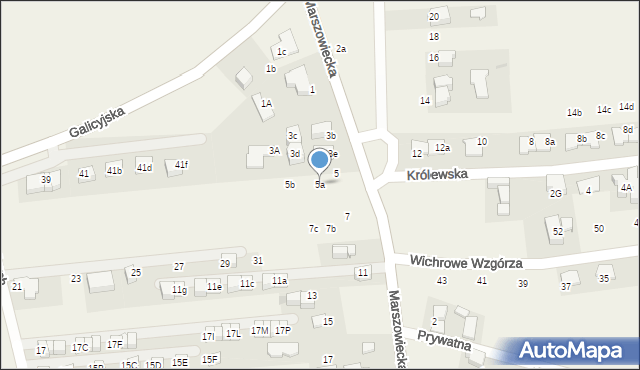 Zielonki, Marszowiecka, 5a, mapa Zielonki