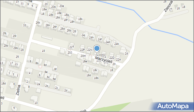 Zielonki, Marzycieli, 22I, mapa Zielonki