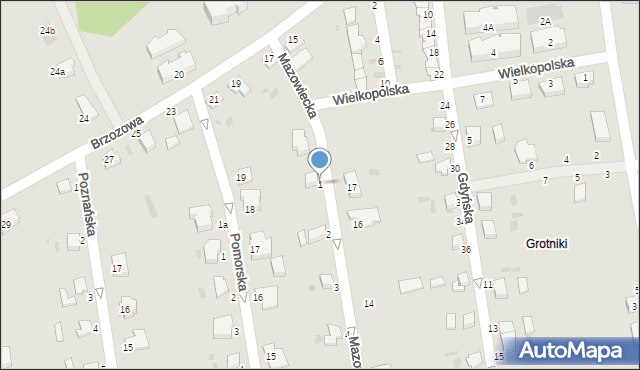 Złocieniec, Mazowiecka, 1, mapa Złocieniec