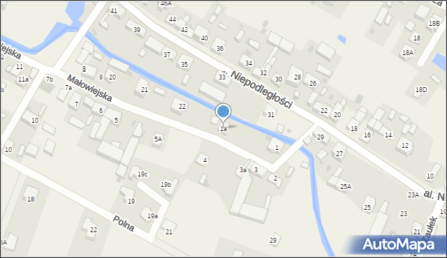 Żórawina, Małowiejska, 1a, mapa Żórawina