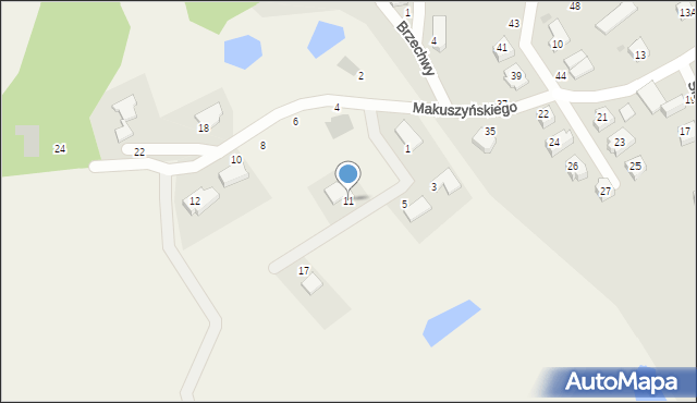 Żukowo, Makuszyńskiego Kornela, 11, mapa Żukowo
