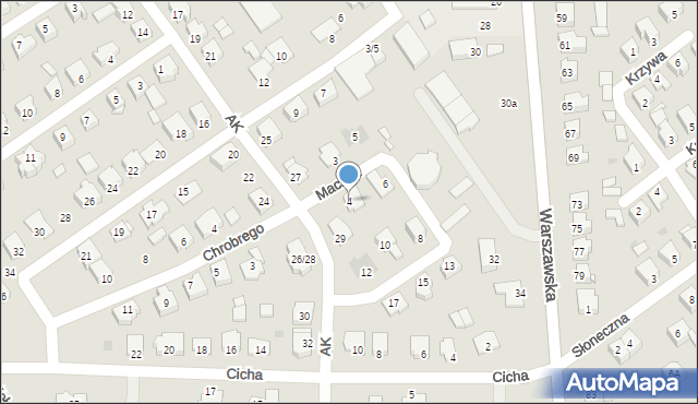 Żuromin, Maczka Stanisława, gen., 4, mapa Żuromin