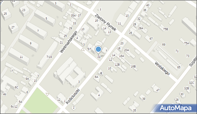 Żuromin, Małachowskiego, 11, mapa Żuromin