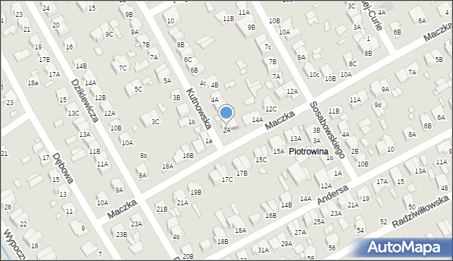 Żyrardów, Maczka Stanisława, gen., 14c, mapa Żyrardów