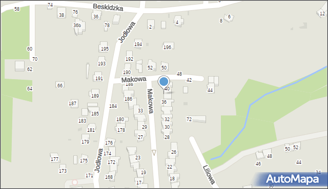 Żywiec, Makowa, 38, mapa Żywiec