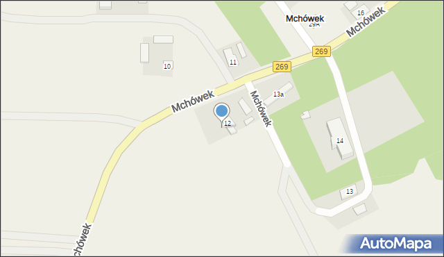 Mchówek, Mchówek, 12A, mapa Mchówek