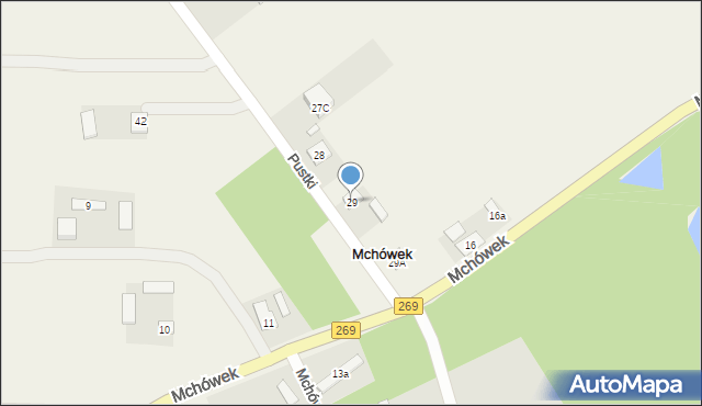 Mchówek, Mchówek, 29, mapa Mchówek
