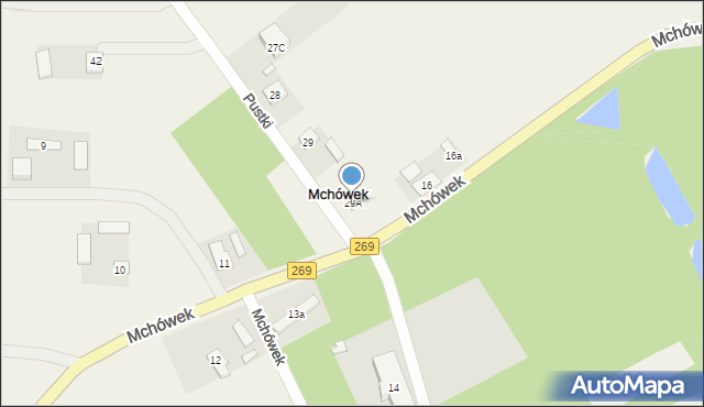 Mchówek, Mchówek, 29A, mapa Mchówek