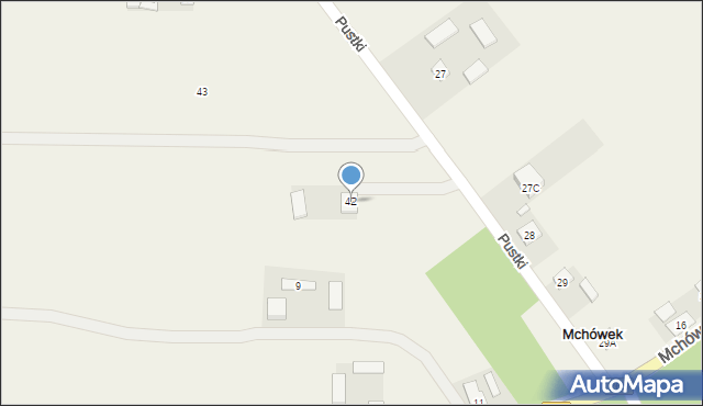 Mchówek, Mchówek, 42, mapa Mchówek