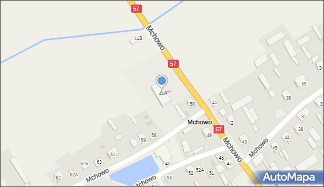 Mchowo, Mchowo, 41A, mapa Mchowo