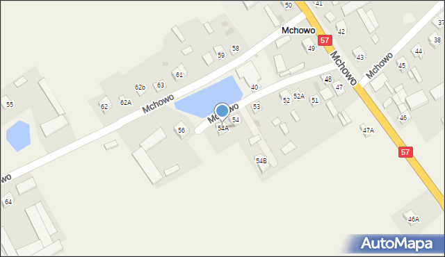Mchowo, Mchowo, 54A, mapa Mchowo
