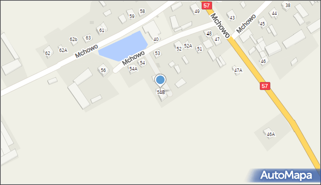 Mchowo, Mchowo, 54B, mapa Mchowo