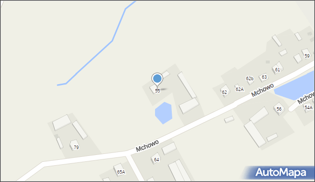Mchowo, Mchowo, 55, mapa Mchowo