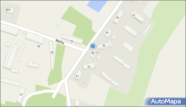 Mchy, Mchy, 51, mapa Mchy