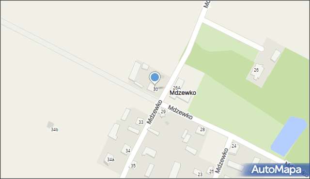 Mdzewko, Mdzewko, 30, mapa Mdzewko