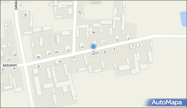 Mdzewo, Mdzewo, 10, mapa Mdzewo