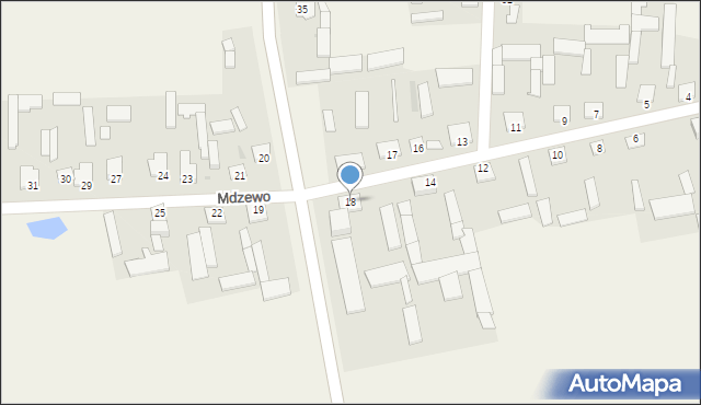 Mdzewo, Mdzewo, 18, mapa Mdzewo